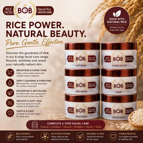 BOB Rice Power Natural Beauty Facial Kit (6-steps)