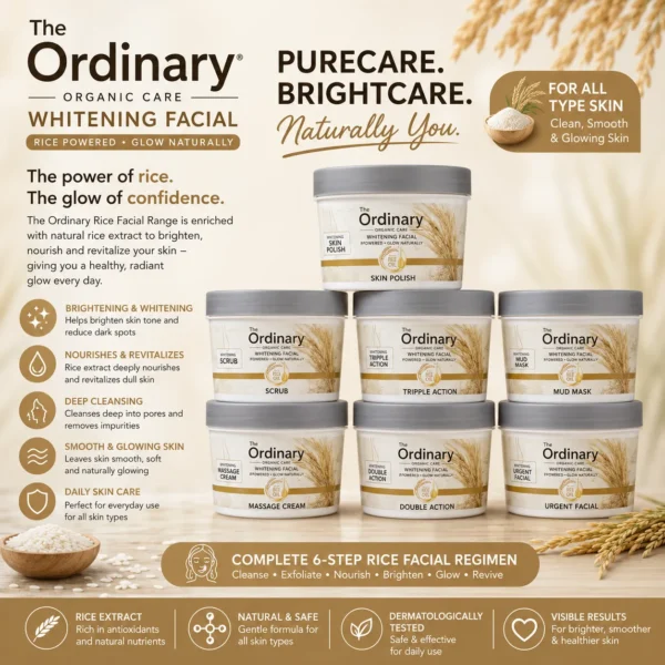 The Ordinary Organic Care Rice Powered Whitening Complete 6-Step Facial Kit for All Skin Types